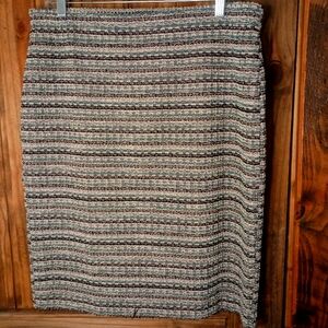 Elegant Striped Tweed Skirt